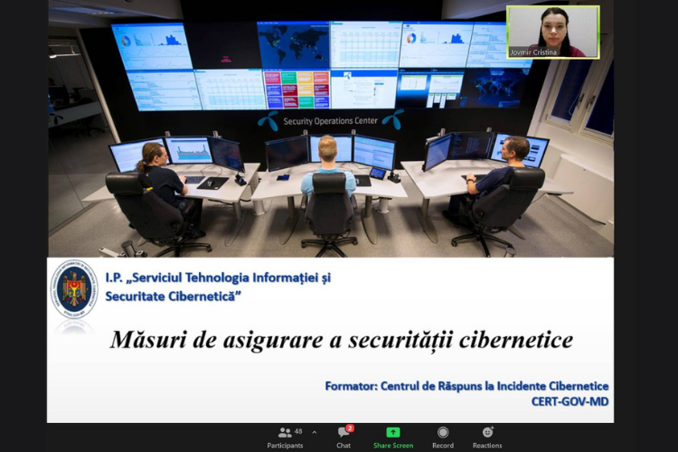 Seminar de instruire online cu genericul „Securitate informațională și instrumente IT în activitatea auditului intern”