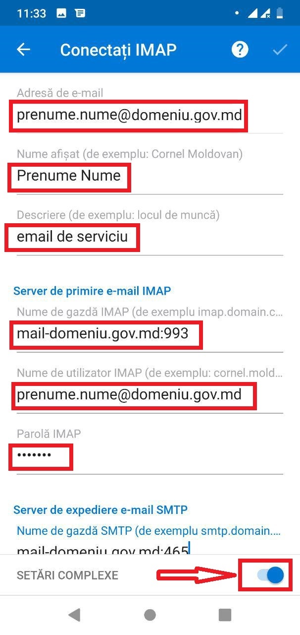 Ghid de configurare a clientului poștal Outlook pentru Android si iOS