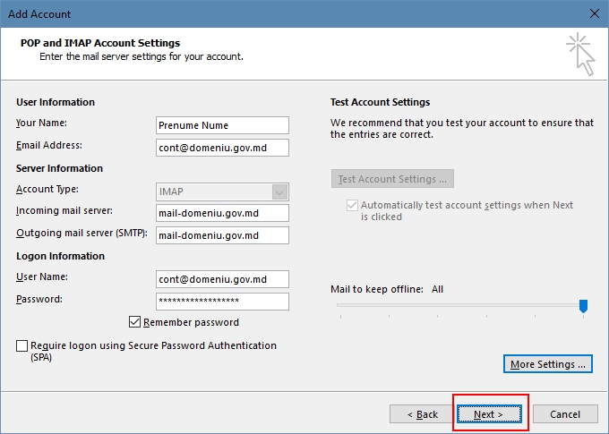 Cum pot configura clientul poștal Outlook 2010, 2013, 2016?