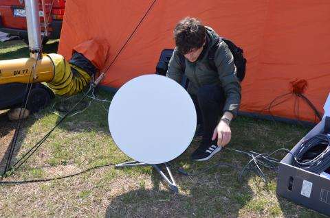 Antenă Starlink la Palanca 