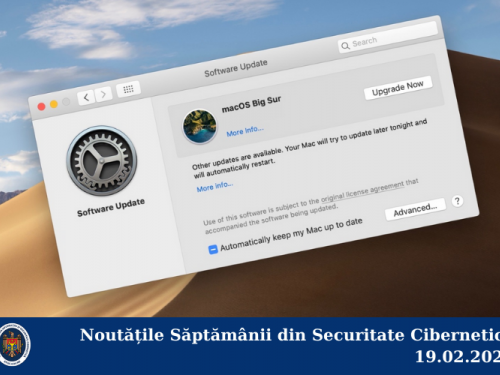 Noutățile Săptămânii din Securitate Cibernetică 19.02.2021